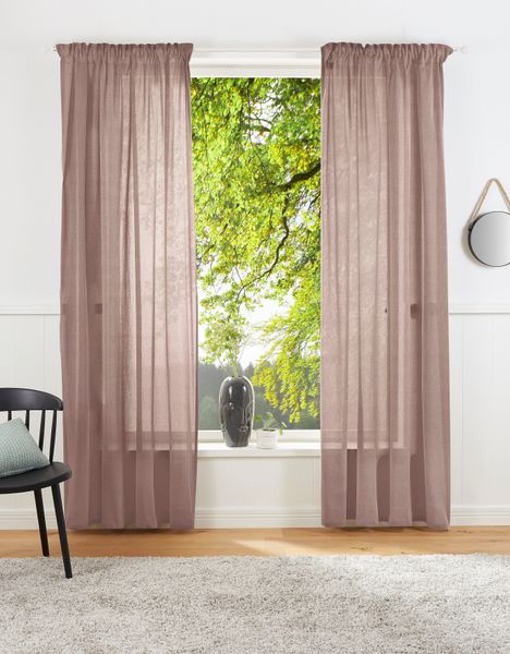 LeGer Home by Lena Gercke Vorhang "Lanea" Stangendurchzug 1 Stk. tlg. Leine günstig online kaufen