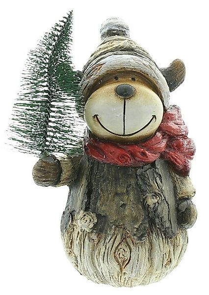 Dekoleidenschaft Dekofigur "Elch mit Tanne" aus Polyresin, 20 cm hoch, Wint günstig online kaufen