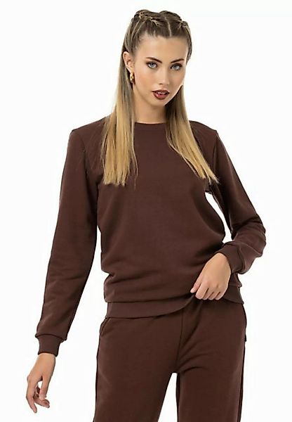 RedBridge Sweatshirt Red Bridge Damen Sweatshirt Rundhals Pullover Braun L günstig online kaufen