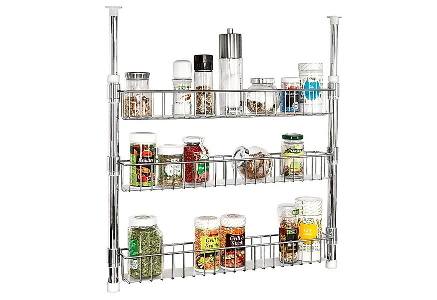 bremermann Küchenregal Teleskop-Gewürzregal, Teleskopregal mit 3 Korbablage günstig online kaufen