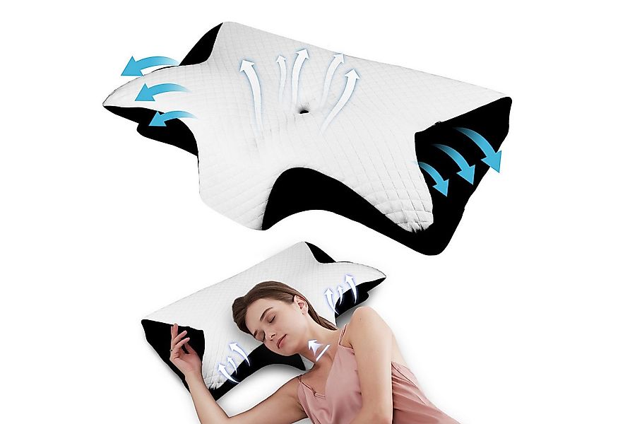 BlingBin Nackenstützkissen Ergonomisches Nackenkissen Memory Schaum Orthopä günstig online kaufen