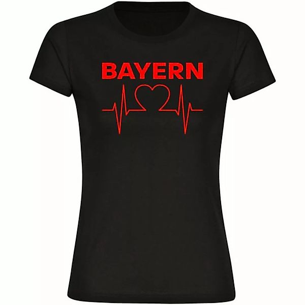 multifanshop T-Shirt Damen Bayern - Herzschlag - Frauen günstig online kaufen