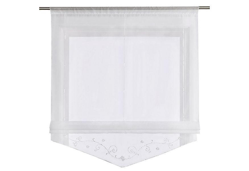 Joyswahl Raffrollo, mit Stangendurchzug, mit Schicker dreieckiger Saum, Voi günstig online kaufen