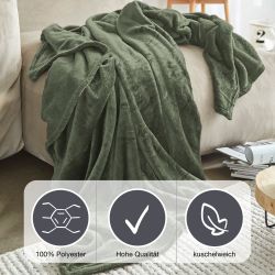 IBENA Wohndecke "Uni Fleecedecke Olbia" einfarbig schick, Kuscheldecke günstig online kaufen
