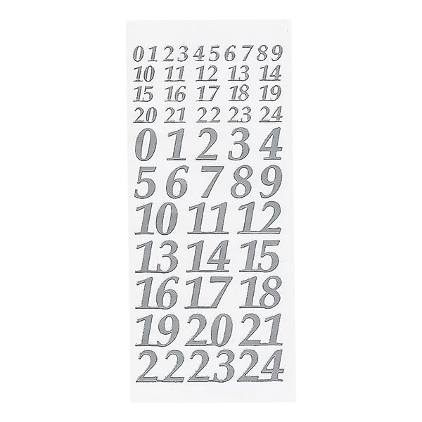 FINDit Deko-Buchstaben Reliefsticker Adventszahlen, 50 Sticker günstig online kaufen