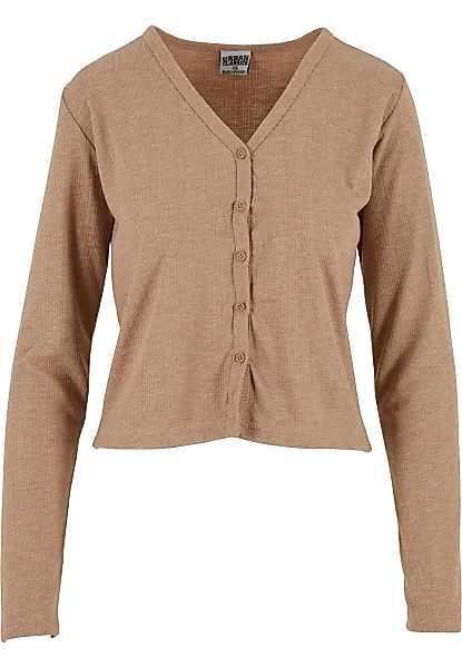 URBAN CLASSICS Strickjacke "Urban Classics Ladies Rib Cardigan" 1 Stk. günstig online kaufen