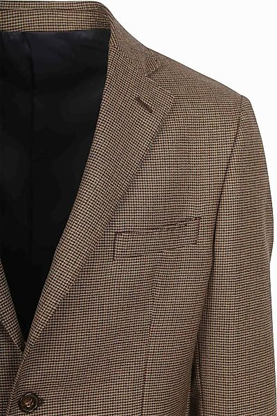 Suitable Pied De Poule Blazer Wolle Braun - Größe 50 günstig online kaufen