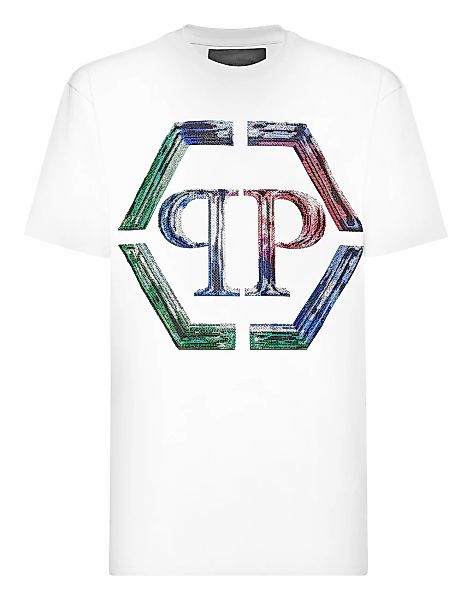 PHILIPP PLEIN T-Shirt "Hexagon Mit Schmucksteinen" günstig online kaufen