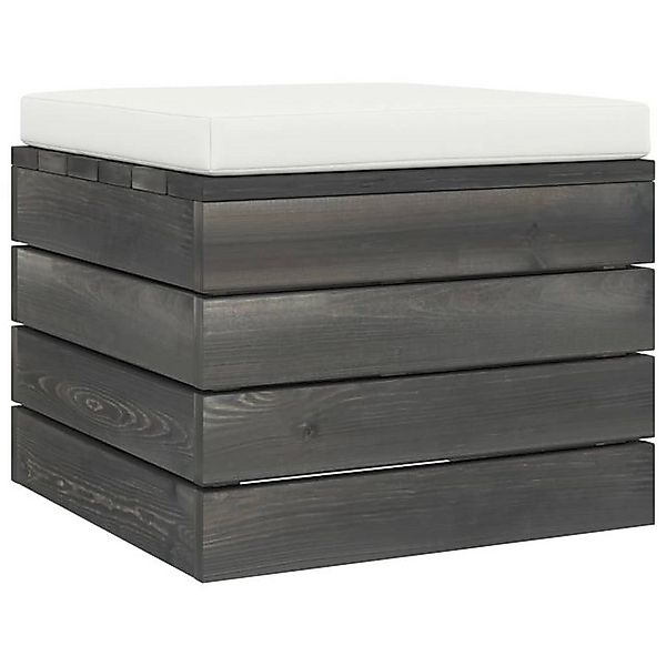 vidaXL Sofaelement Garten-Paletten-Hocker mit Sitzkissen Kiefernholz (1 St) günstig online kaufen