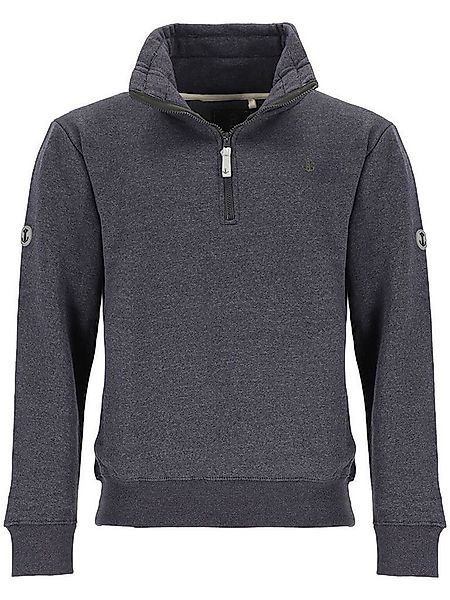 Leitfeuer Langarmshirt 80831 Herren Sweatshirt-Pullover mit Reißverschluss- günstig online kaufen