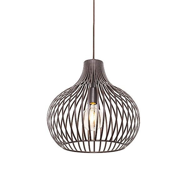 Qazqa Pendelleuchte Saffira, ohne Leuchtmittel, E27, Braun, Modern, Alumini günstig online kaufen