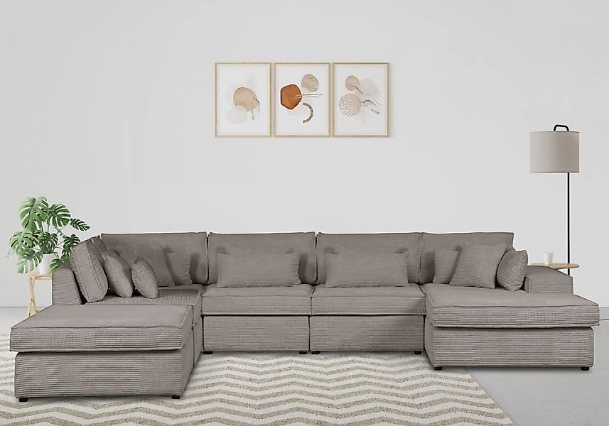 OTTO home Wohnlandschaft "Enid U-Form" 6 Teile, bestehend aus Modulen, in v günstig online kaufen