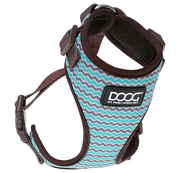 DOOG Hunde-Geschirr Neopren Geschirr Benji braun/blau zigzag günstig online kaufen