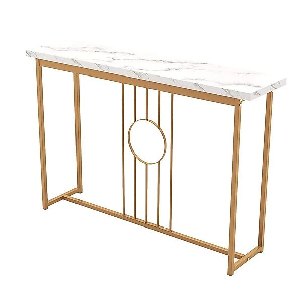 Costway Konsolentisch Beistelltisch mit Metallgestell 120 x 30 x 80.5 cm günstig online kaufen