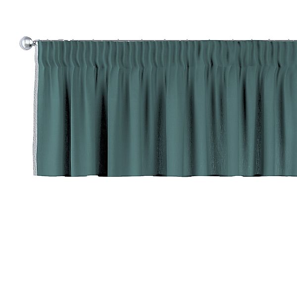 Kurzgardine mit Kräuselband, grün, 390 x 40 cm, Leinen (159-09) günstig online kaufen