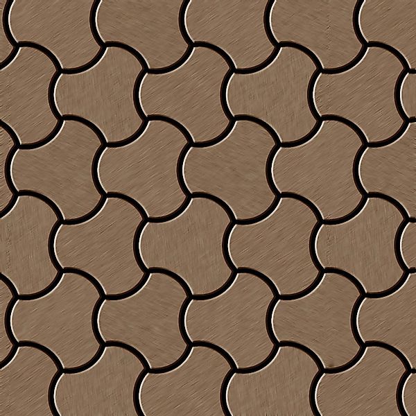 ALLOY Mosaik Fliese Massiv Metall Titan Gebürstet Kupfer 1,6mm Stark Ubiqui günstig online kaufen