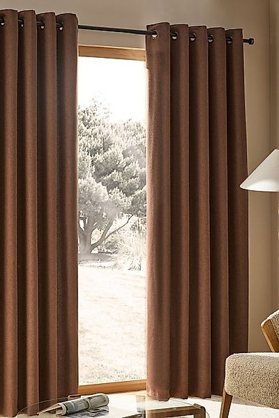 Next Vorhang Gefütterte Ösenvorhänge mit weichem Leinenmix (2 St) günstig online kaufen