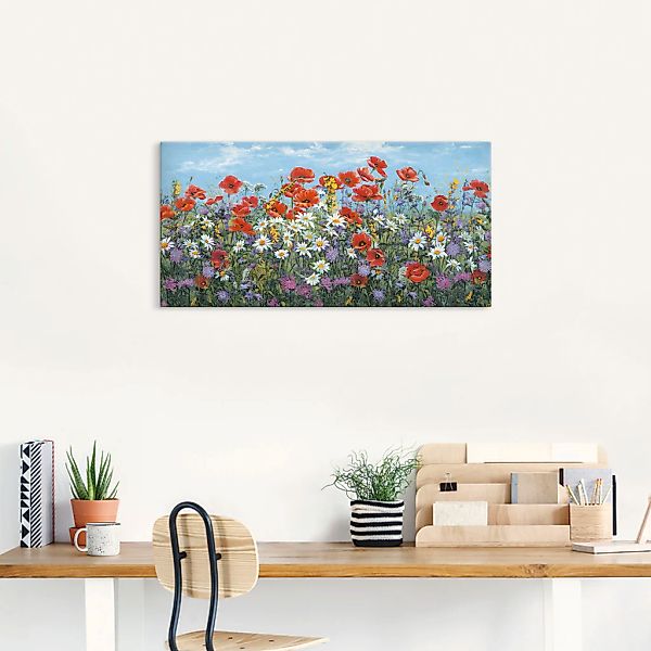 Artland Leinwandbild "Almwiese" Blumenwiese 1 Stk. tlg. auf Keilrahmen gesp günstig online kaufen