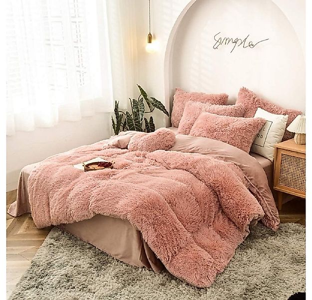 wohnTRAUM24 Bettwäsche Plüsch Bettwäsche 135x200cm,200x200cm,Extra flauschi günstig online kaufen