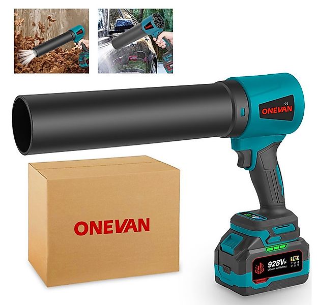 ONEVAN Akku-Gebläse ürstenloser Turbo Jet Gebläse 648 km/h Laubbläser mit 4 günstig online kaufen