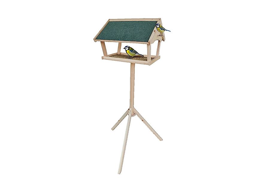 relaxdays Vogelhaus XXL Vogelfutterhaus mit Ständer, natur günstig online kaufen