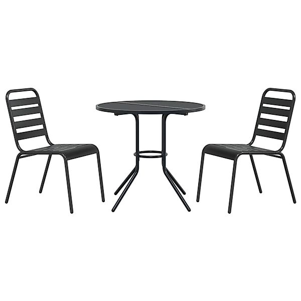 vidaXL Gartenstuhl-Set 3-Tlg Stapelbar Pulverbeschichteter Stahl 3283764 günstig online kaufen