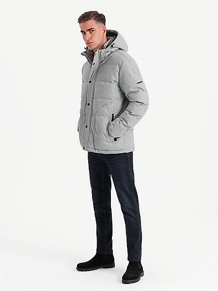 OMBRE Winterjacke Herren-Freizeit-Pufferjacke mit Wolle günstig online kaufen