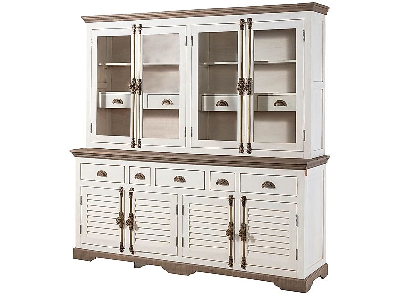 Massivmoebel24 Buffet #103 (Mango 204x50x210 weiß günstig online kaufen