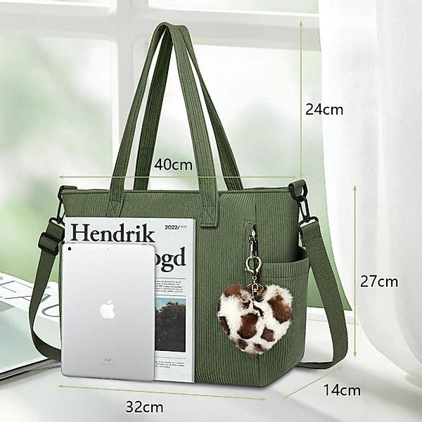 LuxusKollektion Handtasche Damen Kord Umhängetasche Tote günstig online kaufen