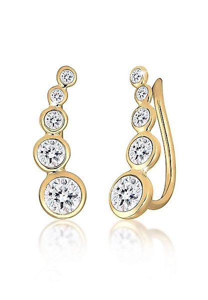 Elli Paar Ohrstecker Ohrklemme Earclimber, mit Kristallen von Swarovski® günstig online kaufen