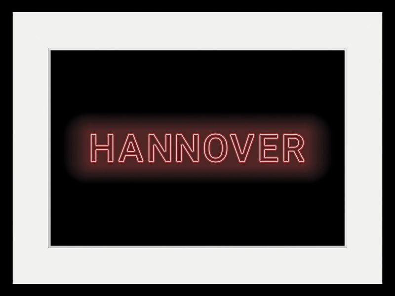 queence Bild "HANNOVER LIGHTS", Städte-Schriftzug, (1 St.), HD Premium Post günstig online kaufen
