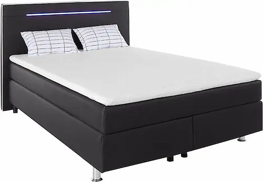 COLLECTION AB Boxspringbett, inkl. LED-Beleuchtung, Topper und Kissen günstig online kaufen