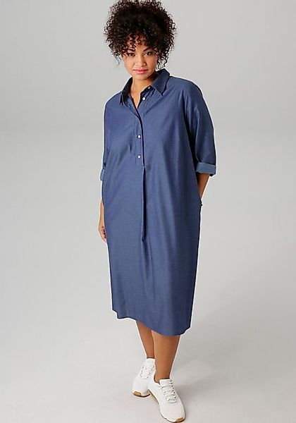 Aniston PLUS Jeanskleid mit Hemdkragen - NEUE KOLLEKTION günstig online kaufen