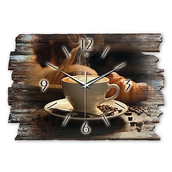 Kreative Feder Wanduhr Design-Wanduhr „Cappuccino“ aus günstig online kaufen