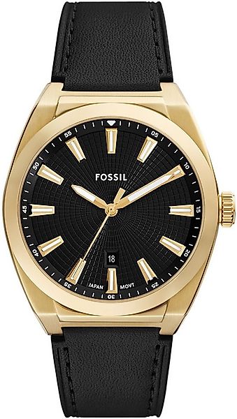 Fossil Quarzuhr EVERETT FS6089, Armbanduhr, Herrenuhr, Lederarmband, analog günstig online kaufen