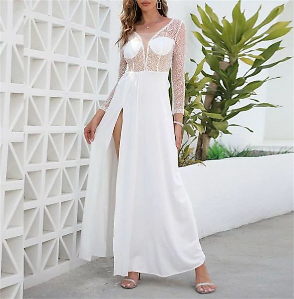 AFAZ New Trading UG Abendkleid Damen kleid V-Ausschnitt Schlitzkleid Cockta günstig online kaufen