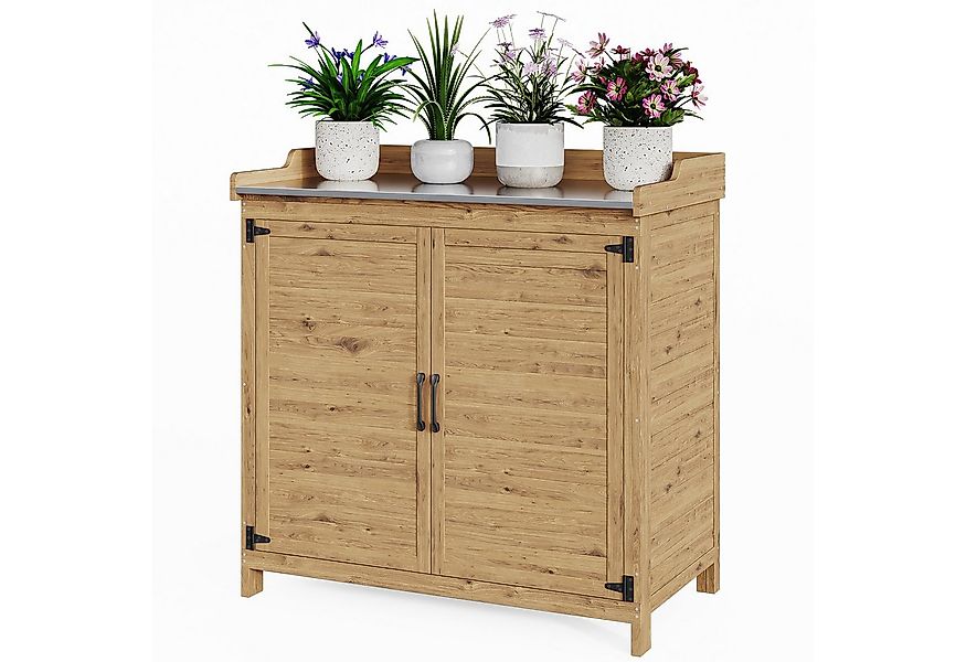 Bealife Garten-Geräteschrank Gerätehaus Geräteschrank, mit Arbeitsplatte, A günstig online kaufen