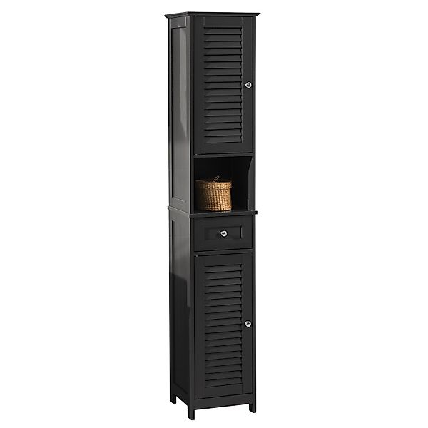 SoBuy Badezimmerschrank Hochschrank mit Schublade Badregal 32x170x30cm Grau günstig online kaufen
