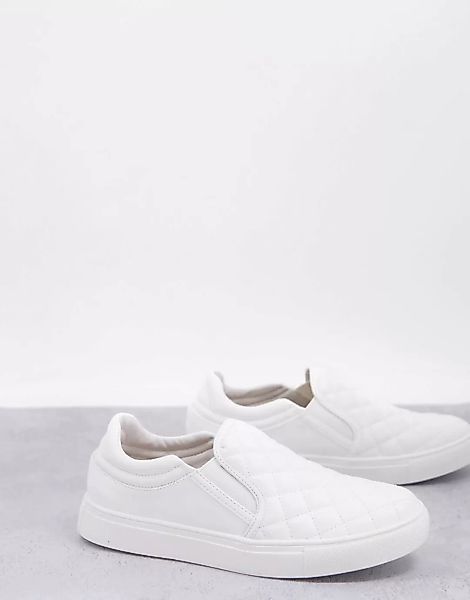 Steve Madden – Sneaker zum Hineinschlüpfen in Weiß günstig online kaufen