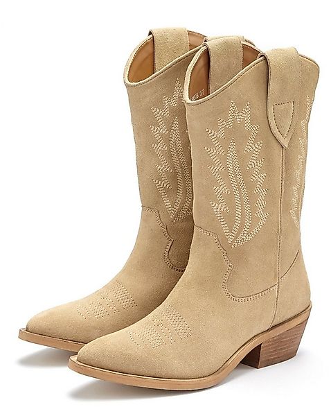 LASCANA Chelseaboots Cowboy Stiefelette, Western Stiefel, Ankleboots aus ho günstig online kaufen