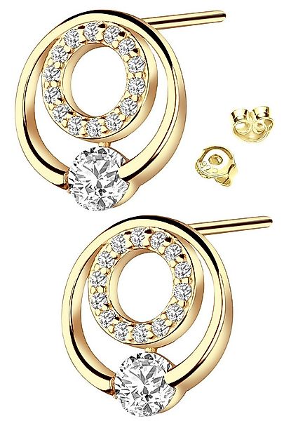 Limana Paar Ohrstecker kleine runde Ohrringe 925 Sterling Silber Gold vergo günstig online kaufen