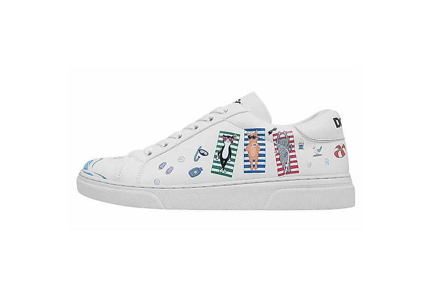 DOGO Ace Low-Top Sneaker Cats On The Beach Damen Sneaker Sneaker Handgefert günstig online kaufen