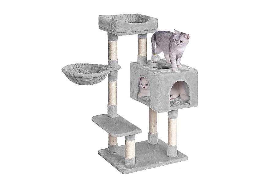 Dogat Kratzbaum Kratzbaum 100 cm, Katzenhaus mit 3 Eingängen, Hängematte, K günstig online kaufen