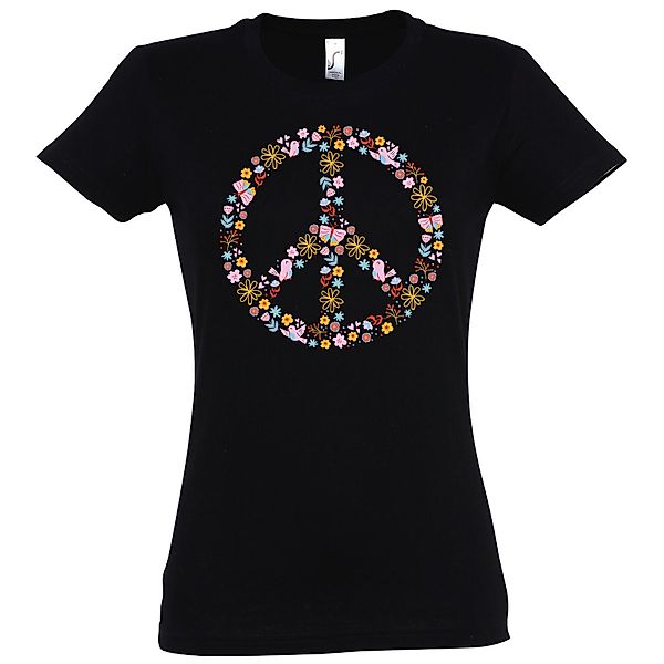 Youth Designz T-Shirt Peace Flowers Damen günstig online kaufen