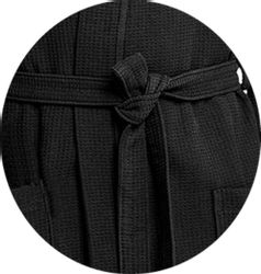 Badekönig Damenbademantel, Kapuze, Gürtel, Langform Waffelpique günstig online kaufen