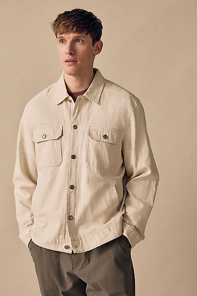 Next Hemdjacke Leichte Hemdjacke aus Baumwoll-Leinen-Mischung günstig online kaufen