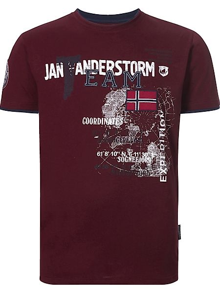 Jan Vanderstorm T-Shirt SÖLVE aus robustem Baumwolljersey günstig online kaufen