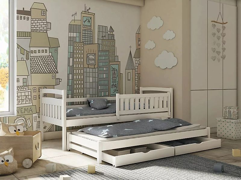 Horten Kinderbett Ausziehbett Frankfurt für 2 Kinder plus Stauraum (Spar-Se günstig online kaufen