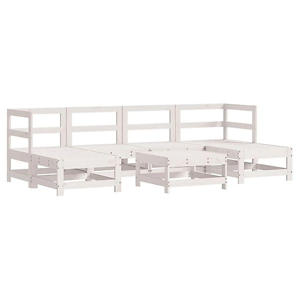 vidaXL 7-Tlg Garten-Lounge-Set Weiß Massivholz Kiefer 3186362 günstig online kaufen