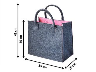 Kobolo Einkaufsshopper Filztasche außen grau meliert günstig online kaufen